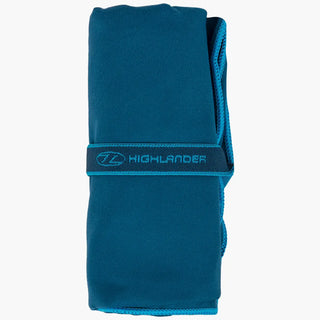 Lightweight Microfibre travel towel in Navy Blue. Efficient, compact and budget friendly.