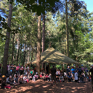 The Woodland Ways covered camp