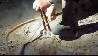 Two drill bow-drill fire, a first known attempt?