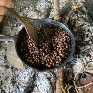 The Art of Roasting Coffee Beans Over an Open Wood Fire