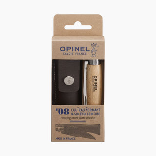 Opinel No.8 Stainless Steel Knife with Sheath Gift Set