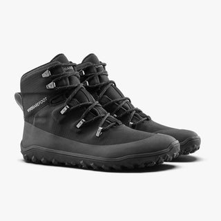 Vivobarefoot Tracker Textile AT waterproof boots in Obsidian.