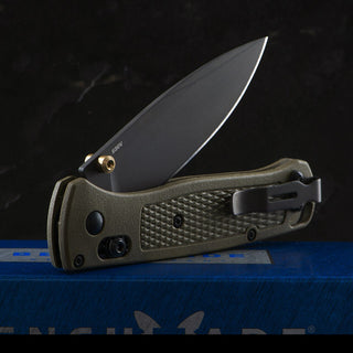 Benchmade Bugout Folding knife, Grey coated blade and Ranger Green handle