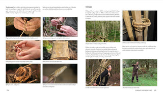 A Sample page of Paul Kirtley's Core Bushcraft book, focusing on Natural Cordage.