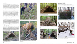 A Sample page of Paul Kirtley's Core Bushcraft book, focusing on Natural Shelters.