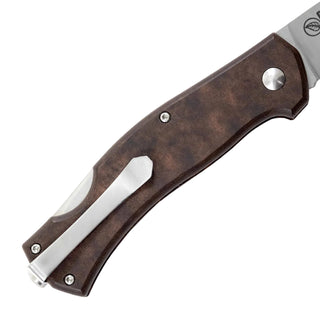 Casstrom Lars Falt Locking EDC knife in Coffee brown handle material. Ideal for camping or work.
