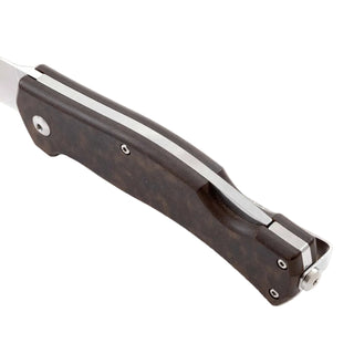 Casstrom Lars Falt Locking EDC knife in Coffee brown handle material. Ideal for camping or work.