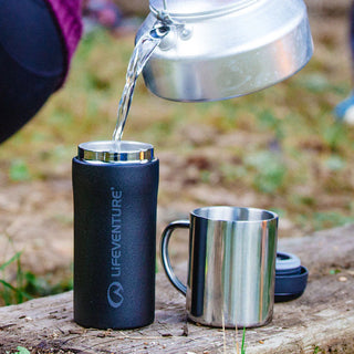 LifeVenture Thermal mugs, available in a variety of colours will keep drinks hot or cold for 6+ hours. 300ml capacity, perfect for the outdoors.