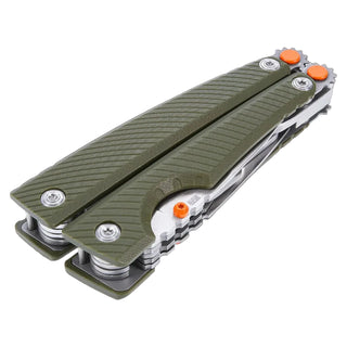 SOG Tellus Milti-Tool. A green handled multi tool featuring everything you need to tackle any surprise job!