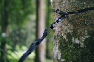 Ticket To The Moon Moon Straps - 2 black daisy chain straps to suspend your hammock easily. 