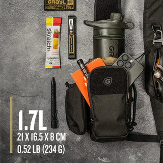 Grayl Transport 1.7L Bottle Sling, carry your Grayl Filter, and a few other things too, wherever you go with ease and comfort.