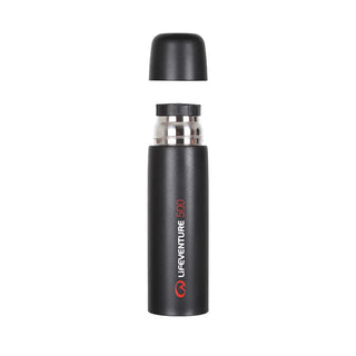 LifeVenture Thermally induced Vacuum flasks to keep your drinks hot or cold on your next adventure. 500ml capacity.