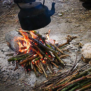 Preparing water on the Woodland Ways Bushcraft Fundamentals course