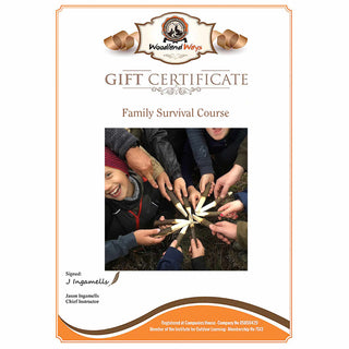 The Woodland Ways Family Survival Course Gift Voucher