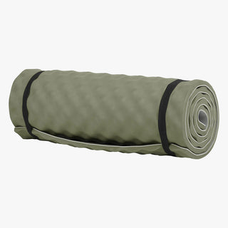 Comfort Camping Mat - a green and grey foam camping mat for sleeping, yoga etc. Ultra reliable, comfortable sleeping mat.