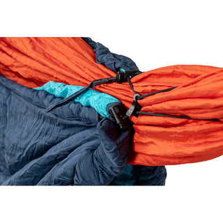 Ticket To The Moon Moon Quilt Compact shown on an orange Ticket To The Moon Hammock