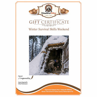 The Woodland Ways Winter Survival Skills Weekend Gift Voucher