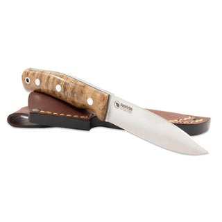 Casstrom No.10 Swedish Forest Knife Stabilised Birch Handle Full Flat Grind