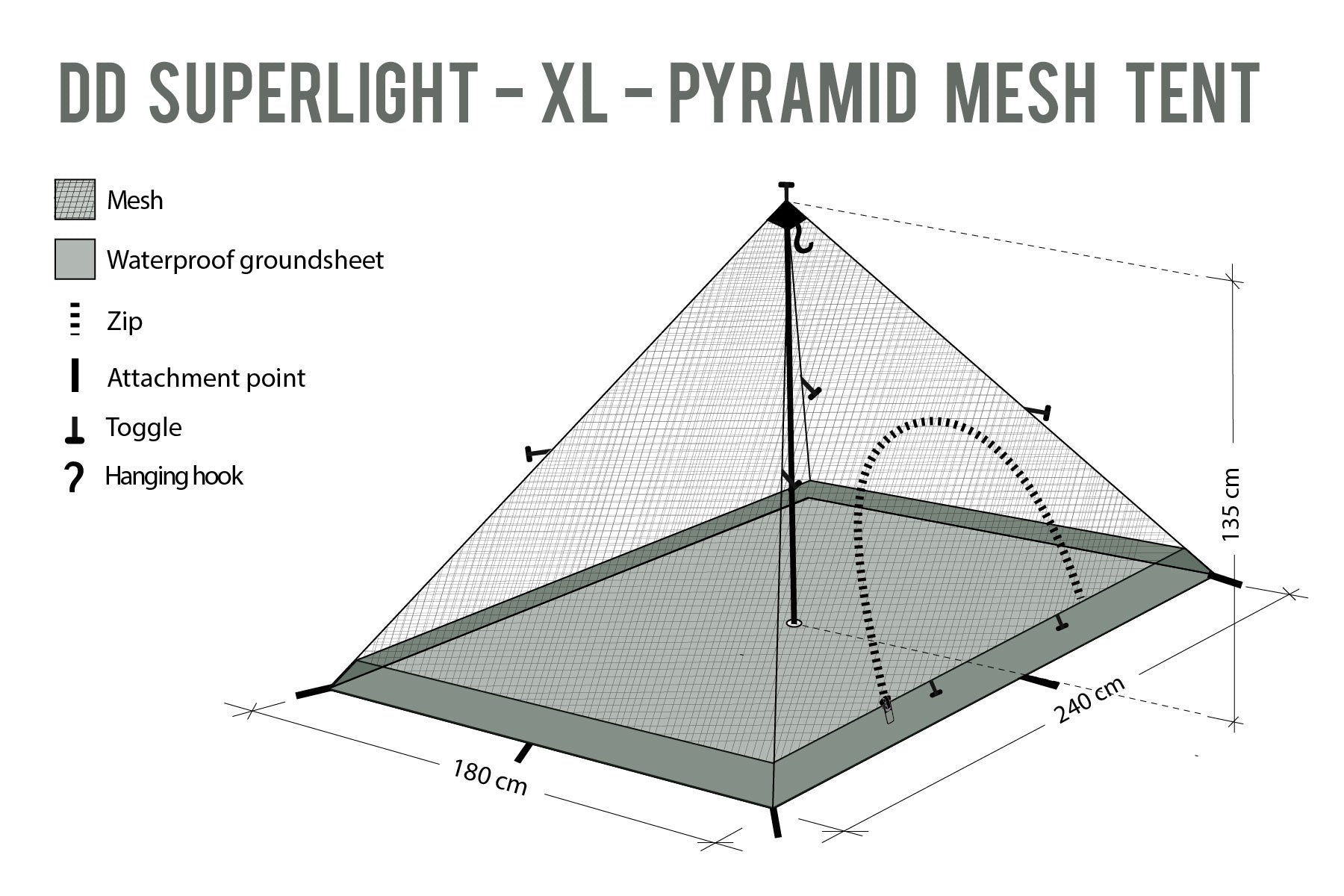 dd hammocks pyramid tent DD Super Light Pyramid Mesh Tent XL
