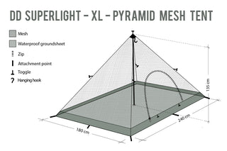 DD Super Light Pyramid Mesh Tent XL