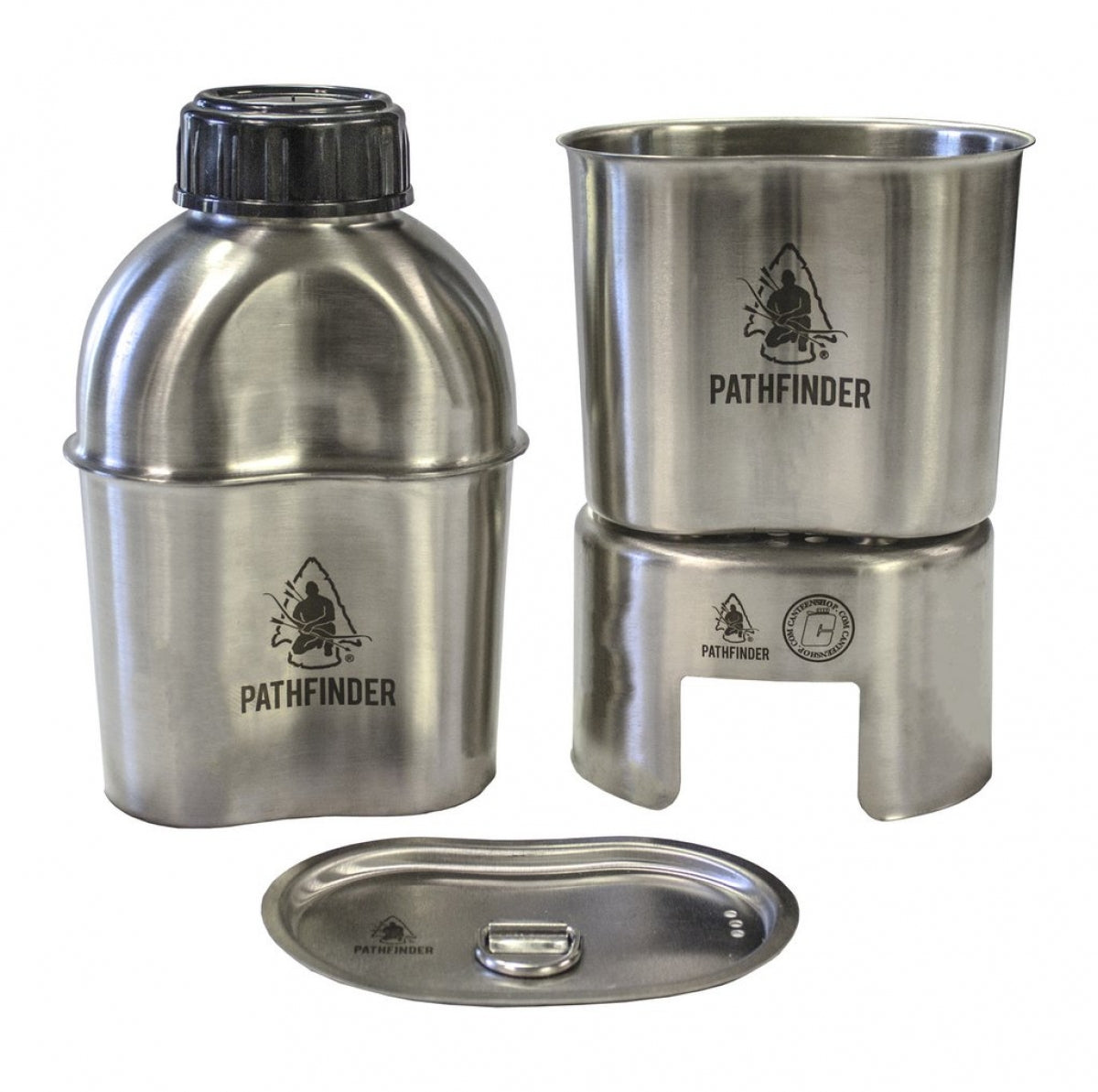 Pathfinder Stainless Steel 64oz Bush Pot & Lid