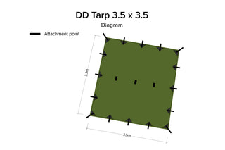 DD Tarp 3.5 x 3.5 Olive Green