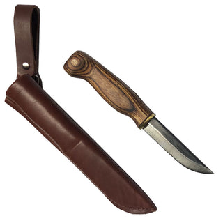 Wood Jewel Brown Puukko Knife 8.5cm